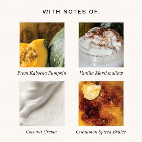 Voluspa Spiced Pumpkin Latte Large Scented Candle Jar 18 Oz, 100 Hr Burn - Image 3