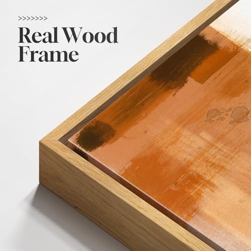 Large Framed Neutral Abstract Wall Art Set of 2 for Living Room, 24x36 In - Image 5
