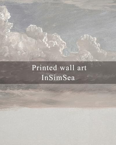 InSimSea Framed Canvas Wall Art Vintage Decor, Home Decor Classical Oil Painting Cloud Study Wall Decorations for Living Room, Large Prints Artwork for Bedroom Bathroom Gallery, 24"x36" - Image 6