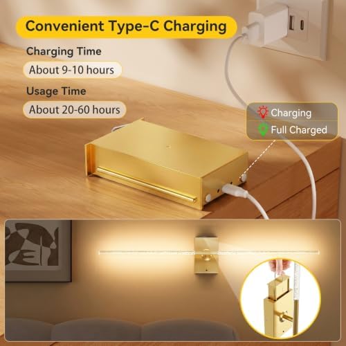 Battery Operated Wall Sconces Set of 2, Remote, 10000mAh, Gold, Bubble - Image 3