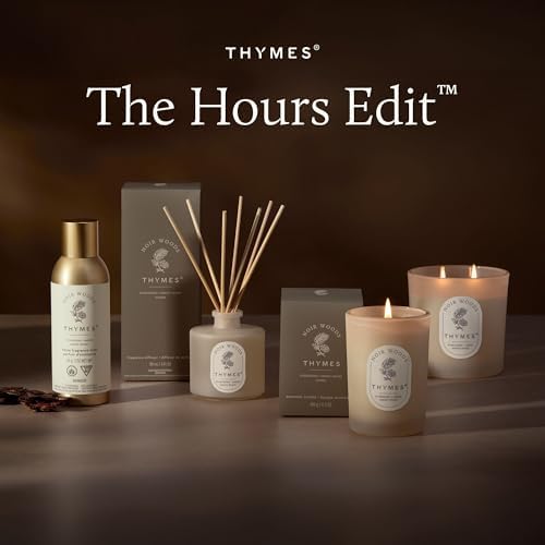 Thymes Petite Oil Reed Diffuser Set – Includes Reeds, Fragrance Oil & Glass Bottle – Luxury Scent Diffusers for Home Decor – Notes of Fresh Evergreen, Smoky Wood & Golden Amber (Noir Woods, 4 fl oz) - Image 6