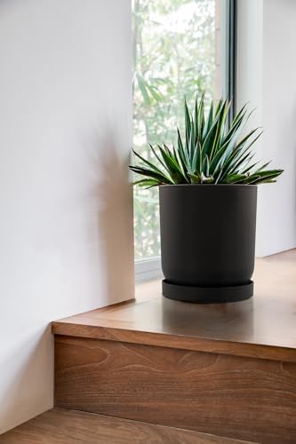 Veradek Mason Series Lima Planter & Drip Tray - Large Round Outdoor Planter - Image 6