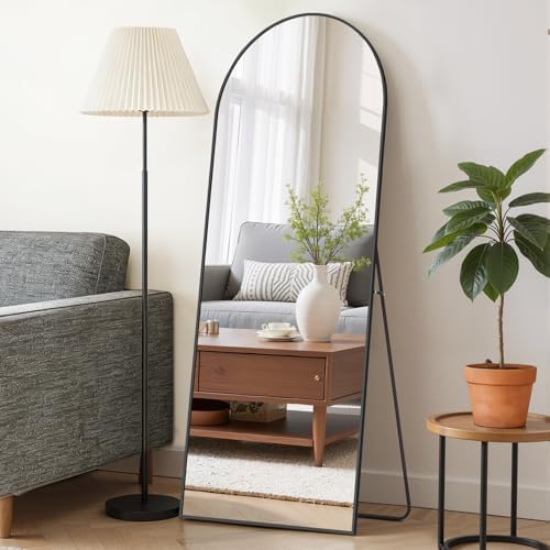Mirror Full Length 59"x16", Arched Full Body Floor Mirrors with Stand by SageNest
