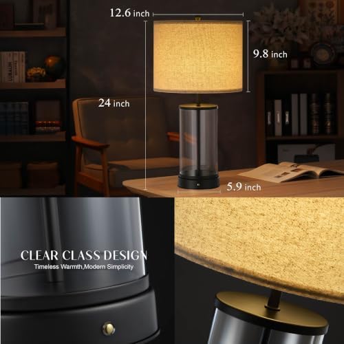 O’Bright Luma - Battery Powered Table Lamp (Black, 24-inch) - Image 5