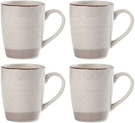 Pfaltzgraff Sadie 16-Piece Cream Dinnerware Set, Service for 4, Durable Stoneware Plates and Bowls with Classic Design, Microwave and Dishwasher Safe - Image 4