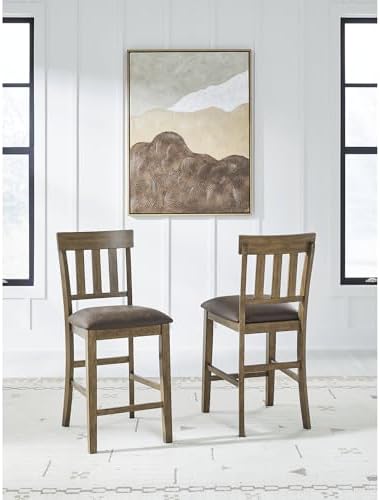 Signature Design by Ashley Wood Counter Height Bar Stools, Set of 2, Brown - Image 6