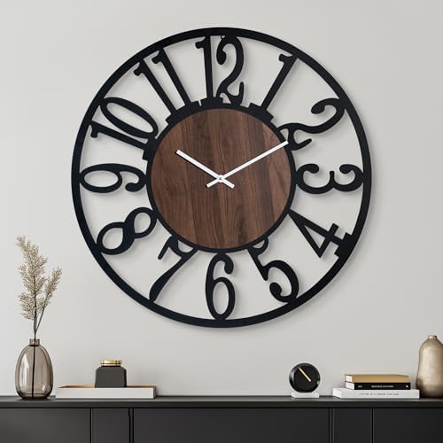 32" Silent Large Wall Clock – Glow Night Light, Battery Operated - Image 6