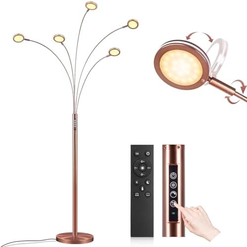 Bairth LED Arc Floor Lamp with Remote,2250LM Dimmable Floor Lamp with Timer by TheBairthTheBest