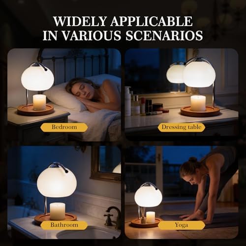 Topyond Candle Warmer Melting Lamp, Wax Melting Table Lamp，Beige - Image 6