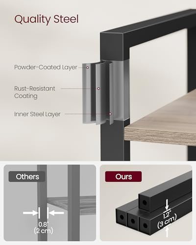 VASAGLE 4-Tier Bookshelf, Bookcase with Shelves, Storage Shelf, Living Room - Image 5