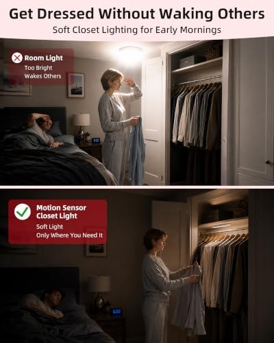 6-Pack Under Cabinet Lights, Motion Sensor Light Indoor, Closet Lights - Image 5