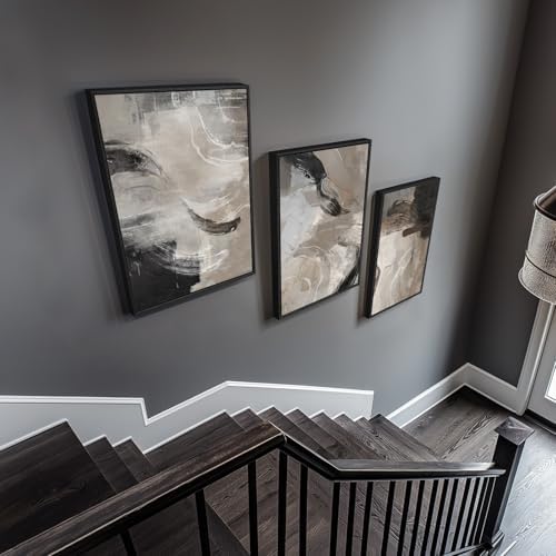 Framed Modern Minimalist Neutral Abstract Wall Art, 3 Piece Set, 16x24 In - Image 3
