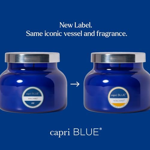 Capri Blue Volcano Scented Candles - Luxury Glass Jar Candles for Home Scented with Tropical Fruit & Sugared Citrus - Soy Wax Blend - Blue Color (19 oz) - Image 2
