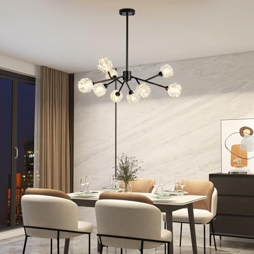 Weesalife Sputnik Chandeliers for Dining Room，9 Lights D30'' Inch - Image 2
