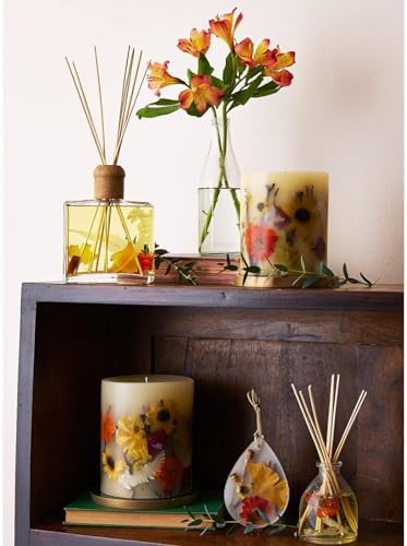 Honey Tobacco Botanical Reed Diffuser, Single Set, Square Glass Bottle 6.76 fl oz Lasts 6-12 Months Amber Oil Aromatherapy Scent Decor, Home Library Office Relaxation Gift - Image 4