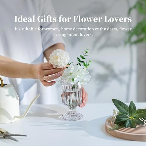 Glassseam Pedestal Vases Bulk, 12Pcs Small Glass Vases for Centerpieces - Image 6