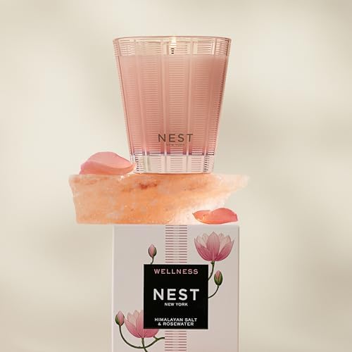 NEST New York Scented Classic Candle, Himalayan Salt & Rosewater - 8.1 oz - Up to 60-Hour Burn Time - Reusable Glass Vessel - Image 3