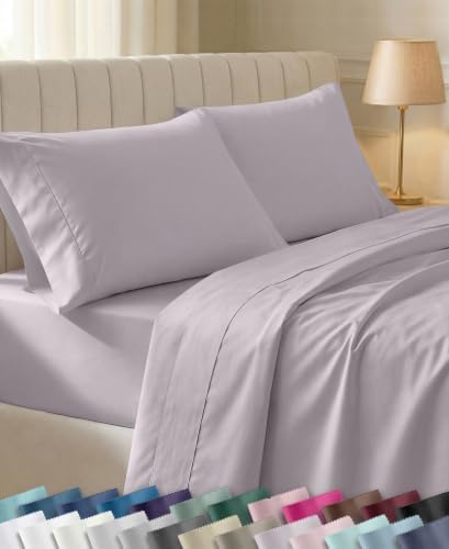 California Design Den Soft 100% Cotton Sateen Queen Size Bedsheets Set by CaliforniaDesignDen