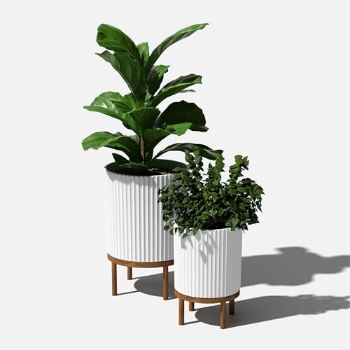 Veradek Demi Series Raised Duo Planters - Set of 2 Planters with Stands - Image 7