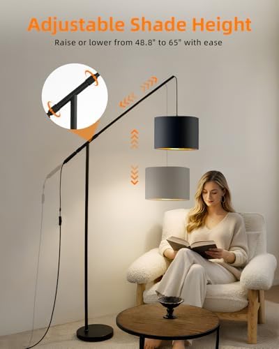 Arc Floor Lamp with Remote Control, LED Reading Light for Living Room - Image 2