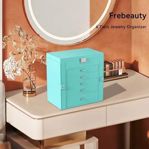 Frebeauty 6-Layer Jewelry Box for Women,Large Jewelry Organizer with Drawer - Image 2