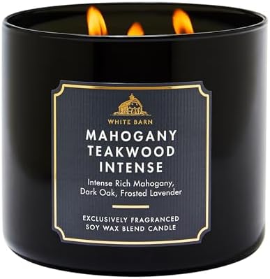 Bath & Body Works 3-Wick Candle, Mahogany Teakwood Intense, Soy Wax Blend by BathBodyWorks