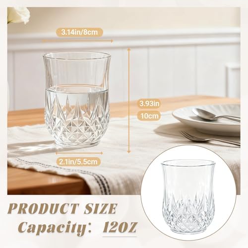 100 Pack Plastic Stemless Wine Glasses, 12oz Unbreakable Wine Cups - Image 2