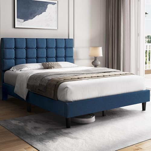 Yaheetech Queen Size Upholstered Tufted Bed Frame with Headboard - Image 3