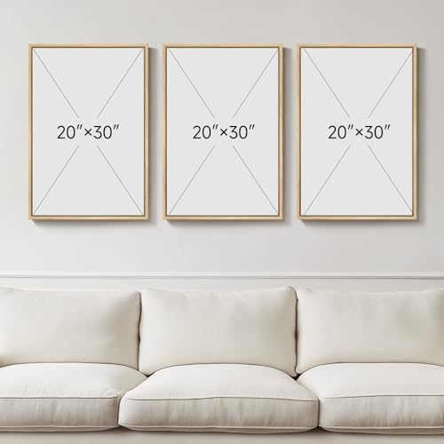 Large Framed Sage Green Abstract Landscape Wall Art, 3 Piece Set, 20x30 In - Image 7