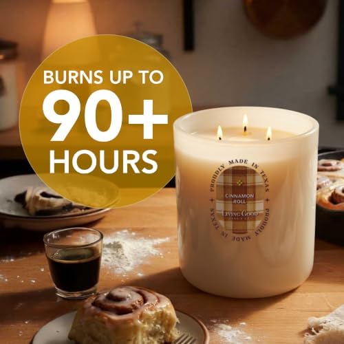 Cinnamon Roll Beeswax Candle, Cinnamon Leaf & Coffee Extract, 90+ Hr Burn - Image 2