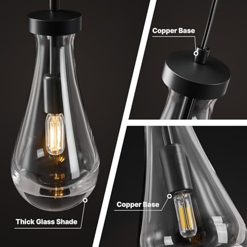 Raindrop Pendant Light Fixtures of 2 Lights,Tear Drop Pendants Light - Image 5