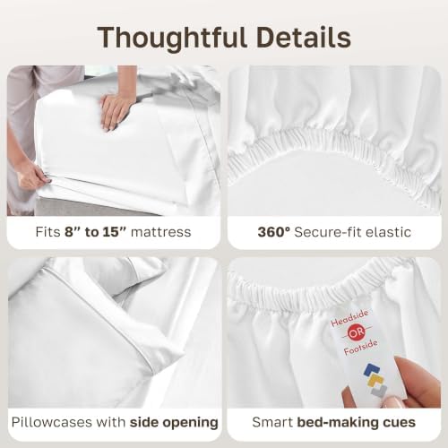 California Design Den 2-Pack 100% Cotton Sateen Twin Size Bed Sheets Set - Image 5