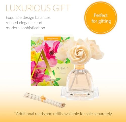 Agraria AirEssence Flower and Reed Diffuser Set, Hand Crafted Sola Flower Botanical Home Fragrance Diffuser, Home Decor for Living Room, Bedroom and More - Image 5