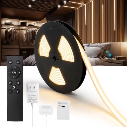VST 16.4ft 24V Smart Silicone LED Strip Lights Wood Slat Wall Recessed by VSTLighting