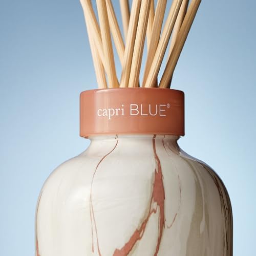 Capri Blue Modern Marble Reed Diffuser Set - Includes Reed Diffuser Sticks, Scented Oil & Glass Bottle - Luxury Scents for Bedroom Decor & Bathroom Air Freshener - Havana Vanilla (5.7 fl oz) - Image 5
