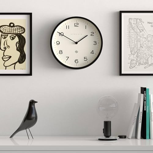 NEWGATE® Number Four Echo wall Clock | Modern Round Clock | 12" | Black | Easy to Read Numbers | Ideal for Kitchen, Living Room or Office - Image 2