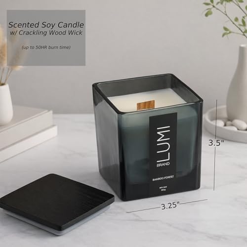 Luxury Aroma Gift Set | Bamboo Forest Scent - Reed Diffuser (200ml), Wood Wick Soy Candle (200g), Room Spray(50ml) | Includes Dried Flowers & 8 Reeds | Luxurious Fragrance for Home Décor | Great Gifts - Image 5