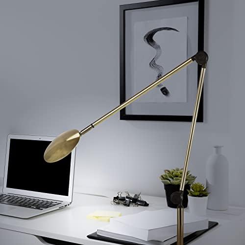 Brightech Sage 2-in-1 LED Craft Table and Floor Lamp – Adjustable Floor Reading Lamp Over Chair, for Living Room and Office – Dimmable Task Light with 3 Color Modes – 360 Degree Rotatable Head - Gold - Image 2