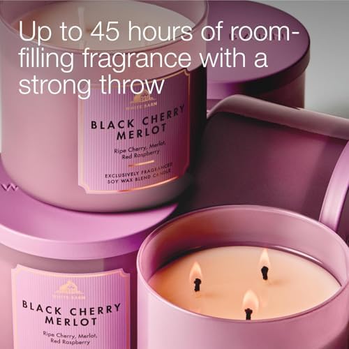 Bath & Body Works 3-Wick Candle, Black Cherry Merlot, Soy Wax Blend, 2 Pack - Image 5