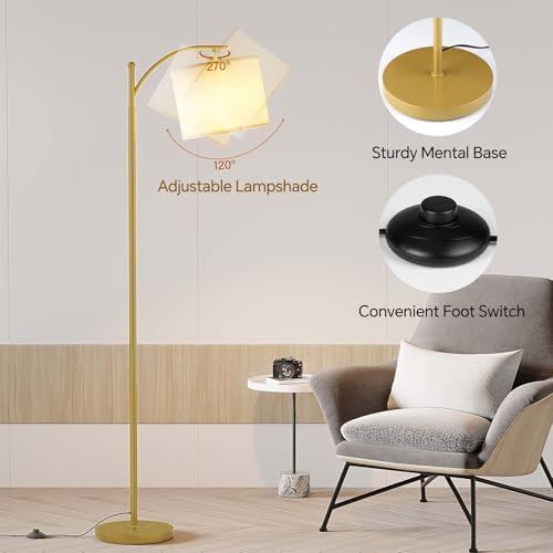 SUNMORY Arc Floor Lamp, Modern Floor Lamp with 9W 3 Color Temperatures Bulb - Image 4