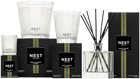 NEST New York Scented Classic Candle, Amalfi Lemon & Mint - 8.1 oz - Up to 60-Hour Burn Time - Reusable Glass Vessel - Image 6