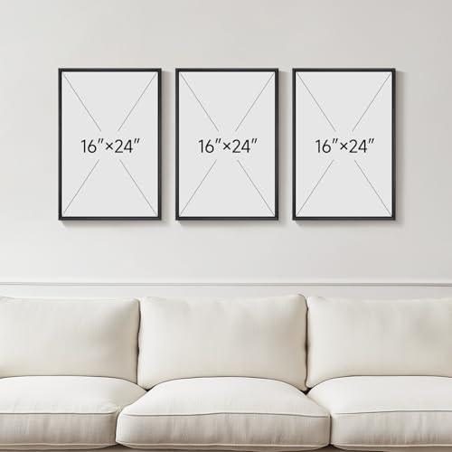 Framed Boho Neutral Minimalist Abstract Wall Art, 3 Piece, Each 16x24 In - Image 3
