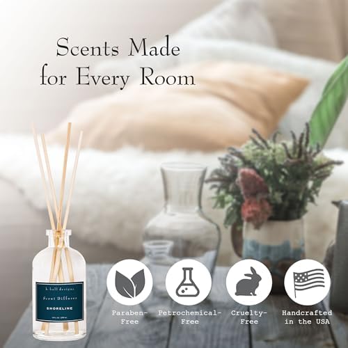 K. Hall Designs Shoreline Boxed Diffuser Kit, Calming Ocean-Inspired Scent - Image 2