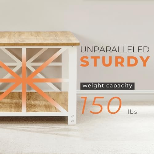GreenForest 39 inch Coffee Table with Round Corner - Image 4