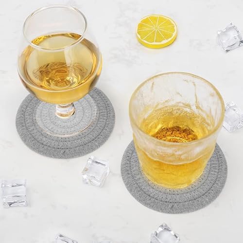 Woven Drink Coasters with Holder, Coasters for Drinks Set of 10 - Image 5