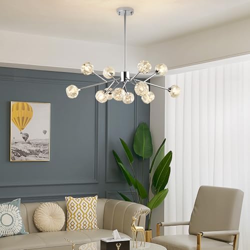 Weesalife Sputnik Chandeliers for Living Room，12 Lights D36'' Inch - Image 2
