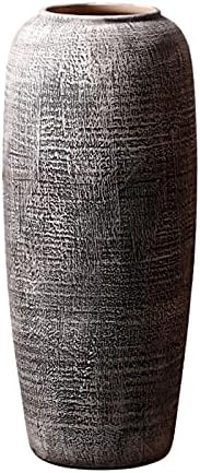 Stone Texture Vase, Vintage Ceramic Vase Hotel Lobby Outdoor Courtyard Large Decorative Vase(Size:20 * 60CM) by Unknown