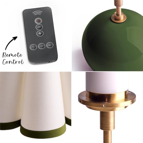 Pooky Lighting Cecily Rechargeable Ceramic Table Lamp 15" - Cordless Lamp - Image 5