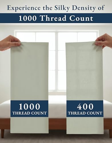 LANE LINEN King Bed Sheets 1000 Thread Count 100% Egyptian Cotton - Mineral - Image 4