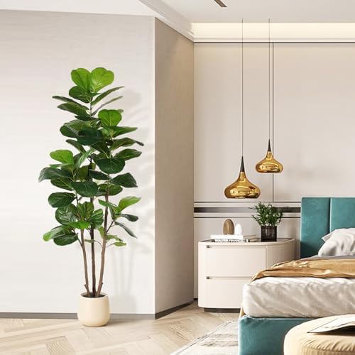 Realead 6ft Fiddle Leaf Fig Tree Artificial with Tall Exquisite Planter - Image 2